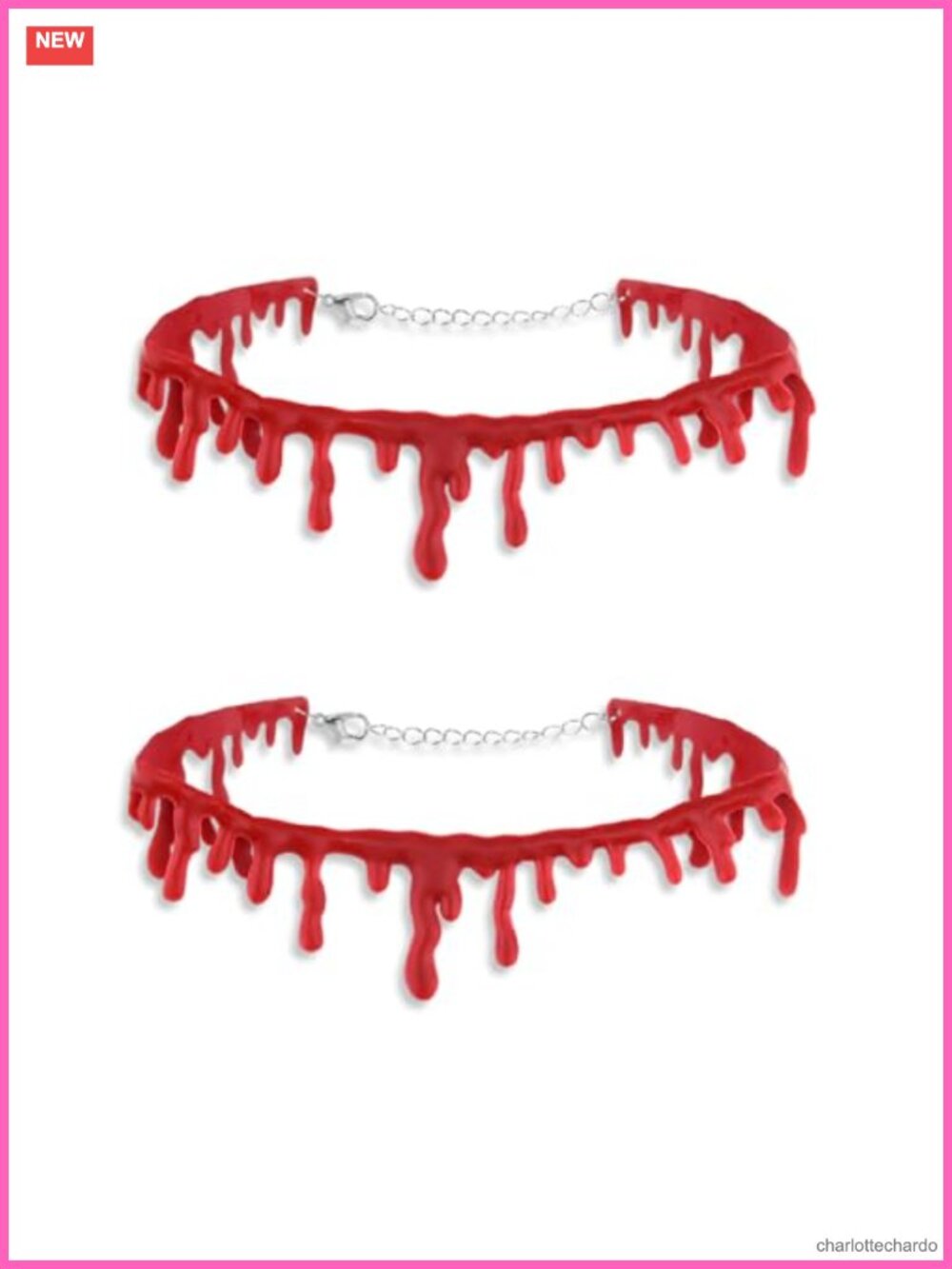 Blood Drip Choker Necklace Set Halloween Vampire Cosplay Costume Accessory
